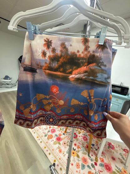 Golden Tide Coastal Mini Skirt