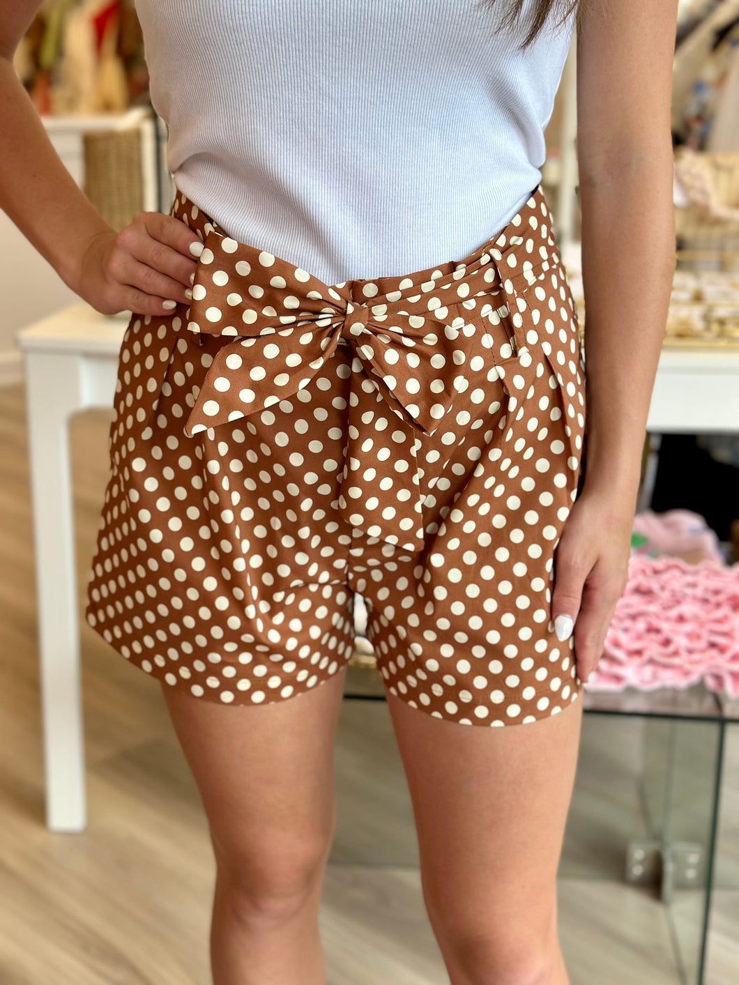Marlene Shorts in Tan Bombshell