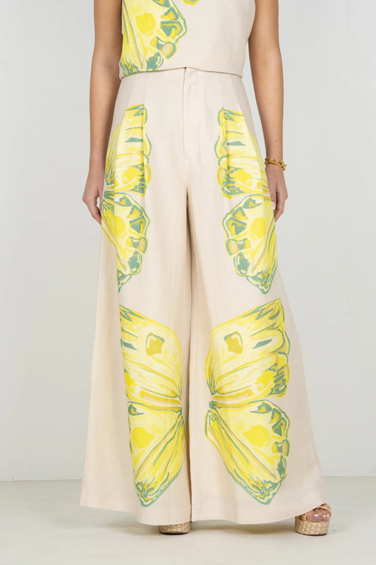 Paisley Pant in Clouded Yellow