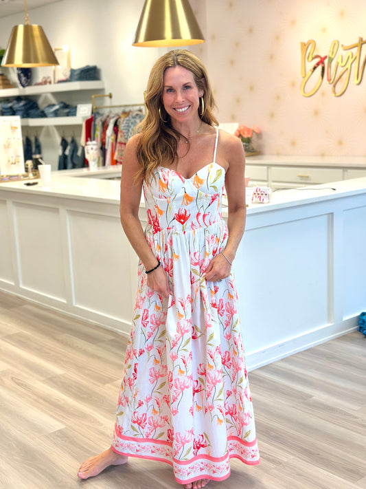 Mallory Dress in Pink Lilly