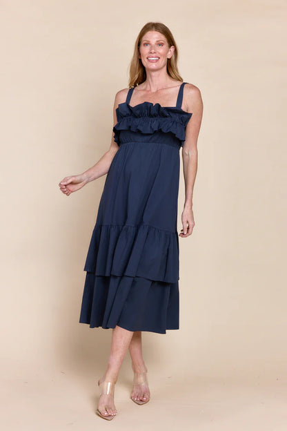Fabiana Dress in Navy