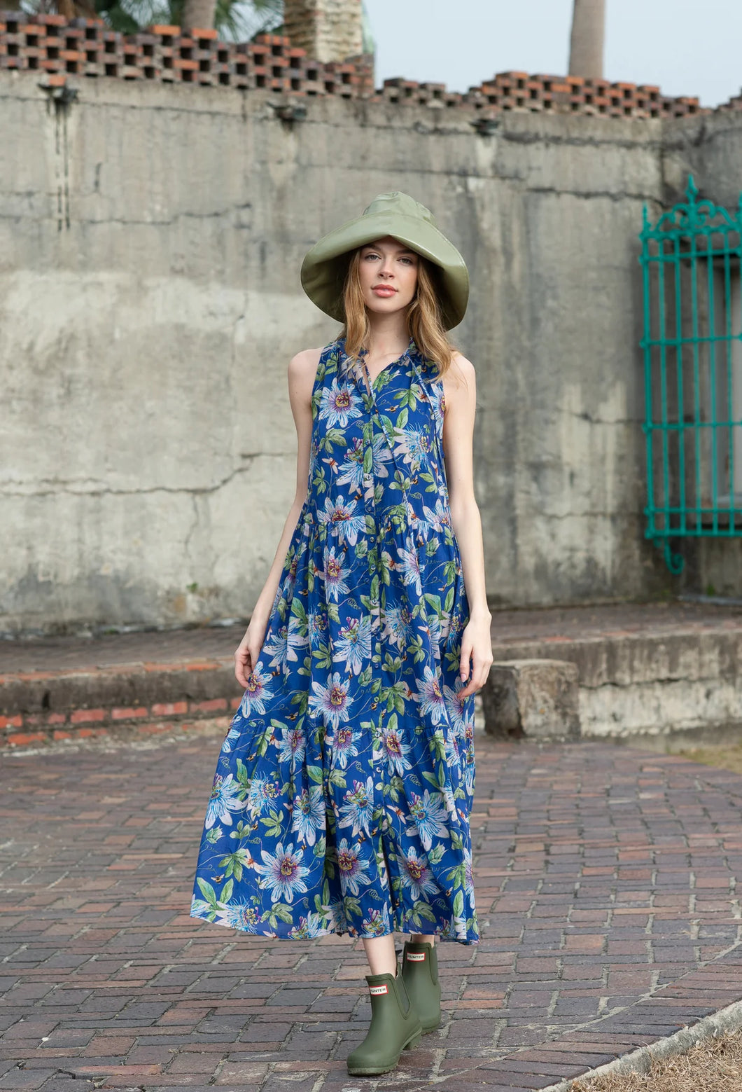 Ro Long Dress in Passion Lapis