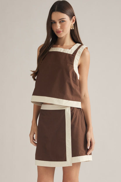 Espresso Contrast Trim Top