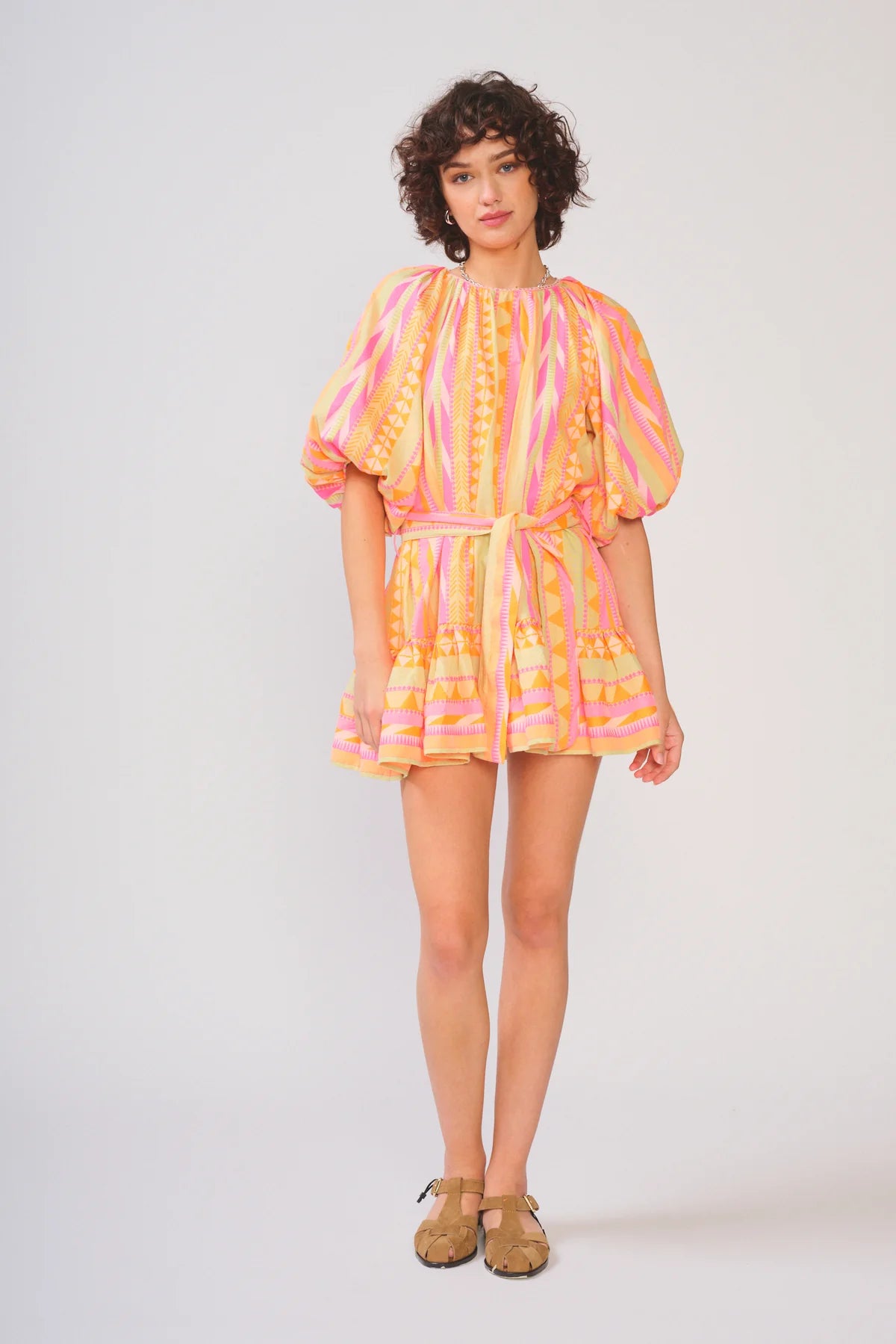 Thea Dress in Pink Driveway