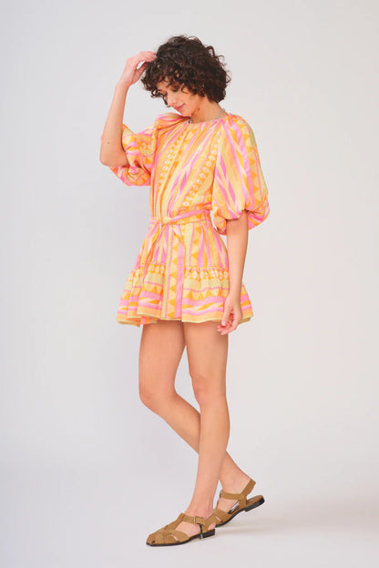 Thea Dress in Pink Driveway