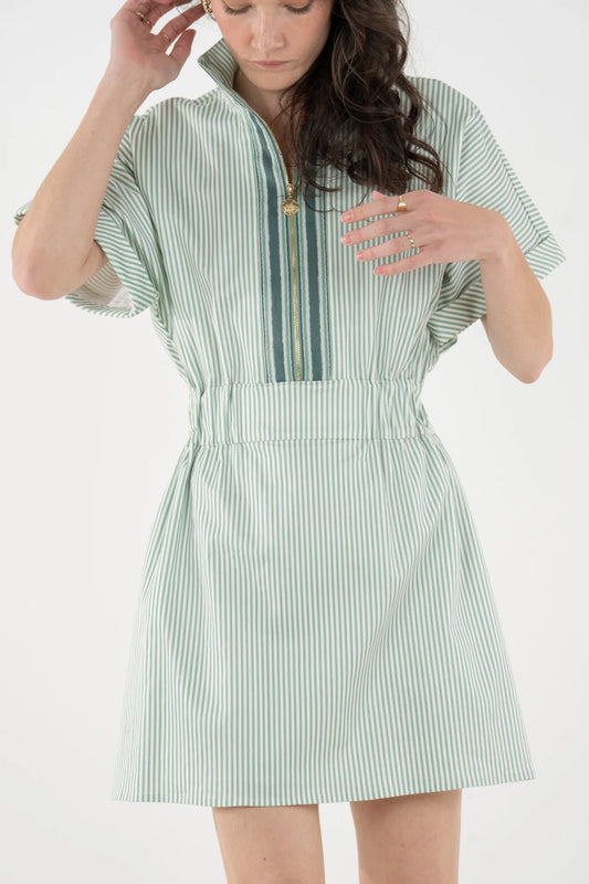 Pullover Dress in Feldspar Stripe