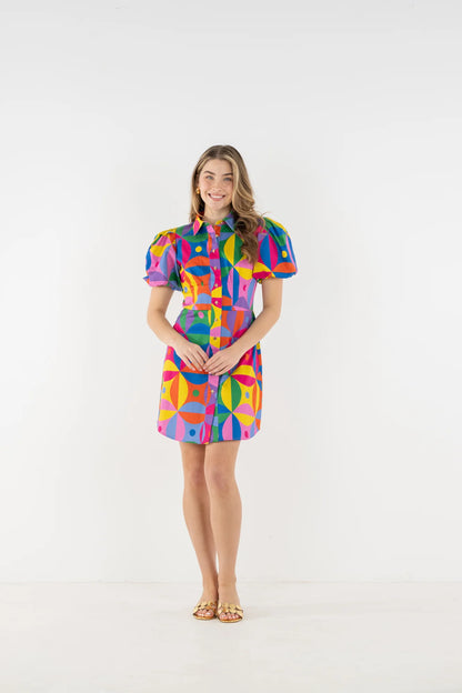 Britt Dress in Floral Prism