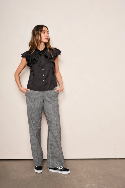 Emilia Bow Top in Black