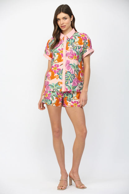 Jungle Chaos Button Up