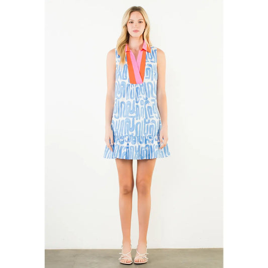 Coral Breeze Shift Dress