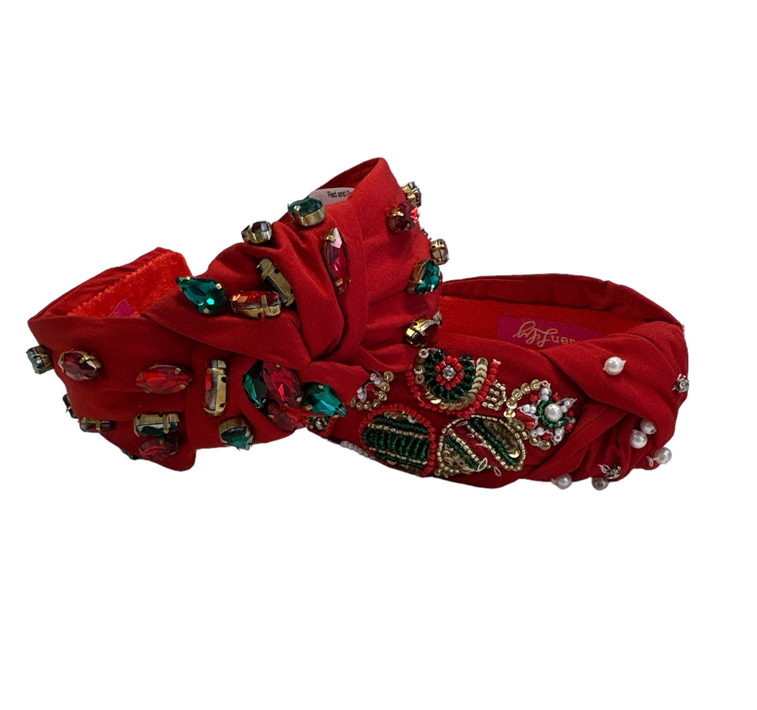 Red Ornament Headband