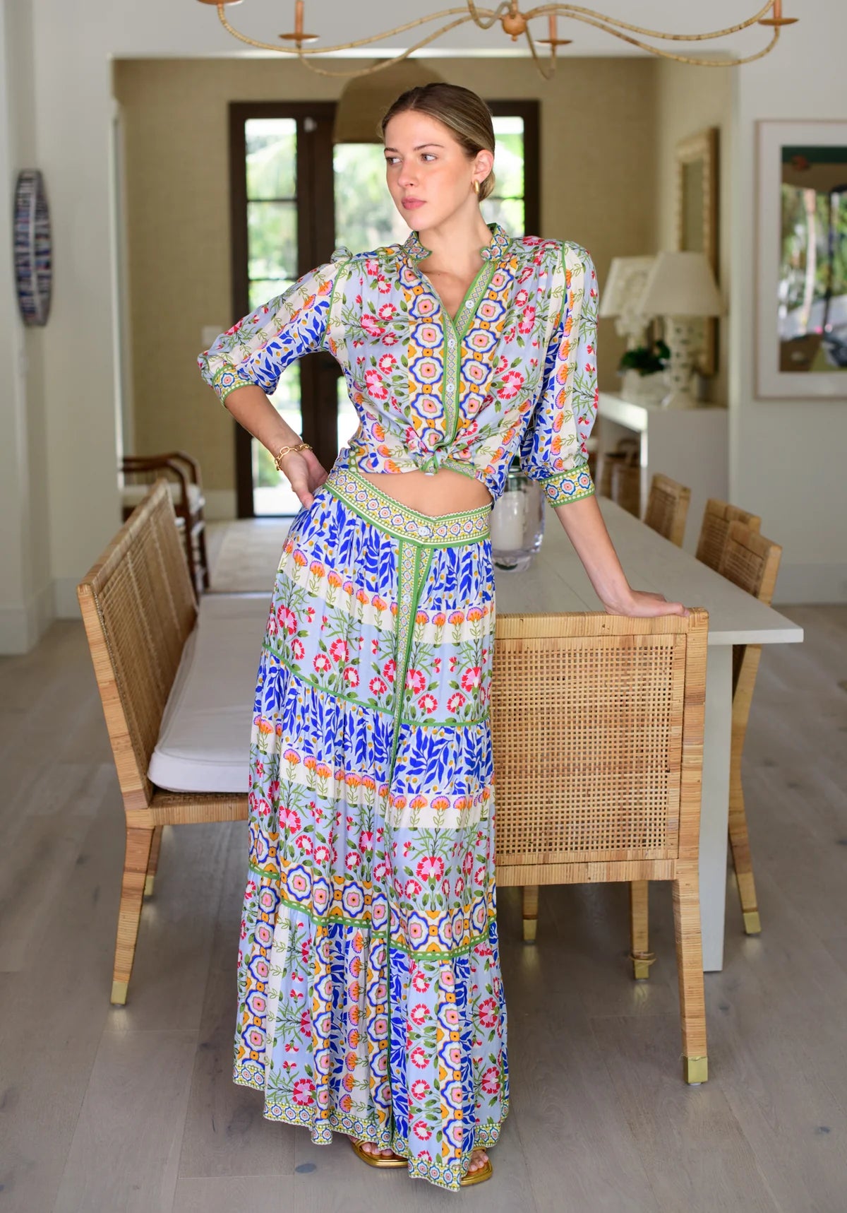 Lucia Top in Spring Mixed Stripe