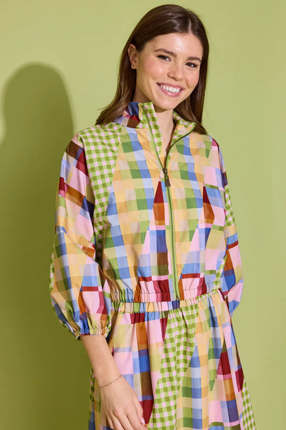 Cameron Jacket in Diagonal Check