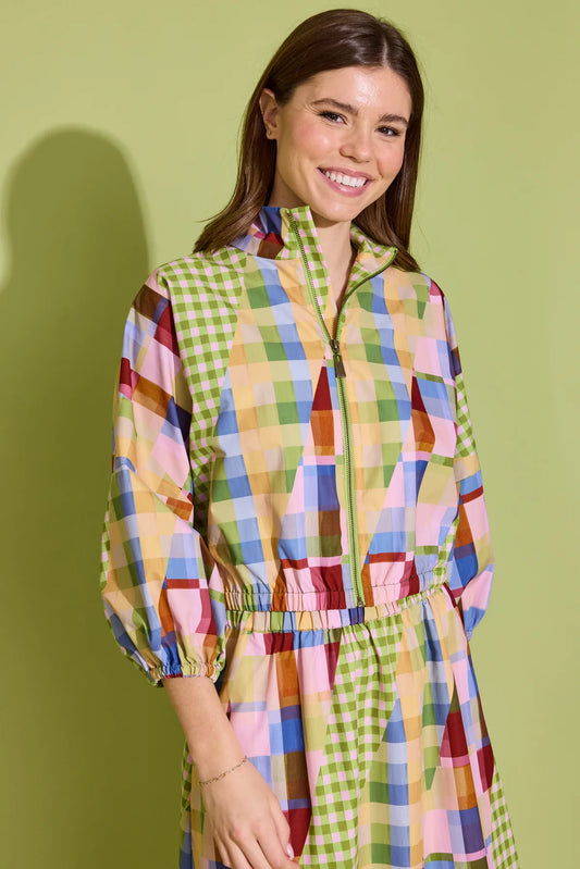 Cameron Jacket in Diagonal Check