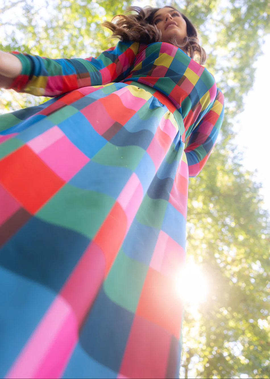 Daphne Skirt in Holiday Check