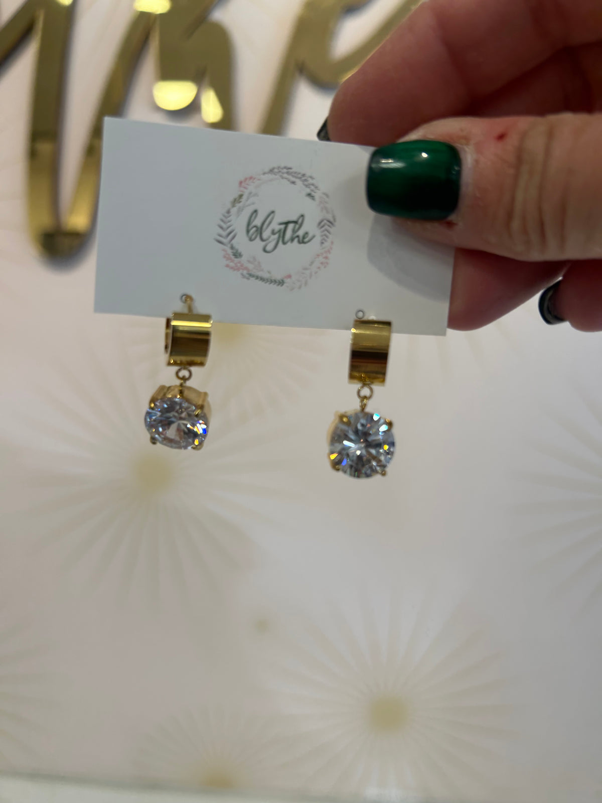 Drop Diamond Earrings
