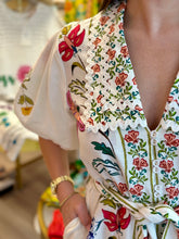 Load image into Gallery viewer, Floral Insects Off White Romper
