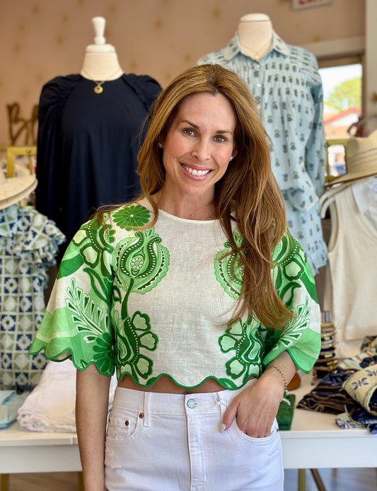 Color Festival Green Blouse