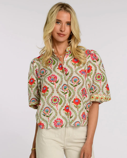 Edie Top in Teardrop Floral