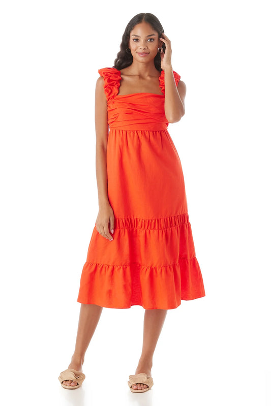 FINAL SALE Clara Dress in Lobster