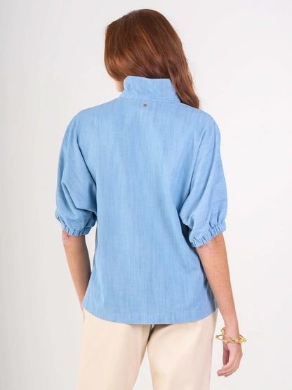 Poppy Top in Denim Chambray