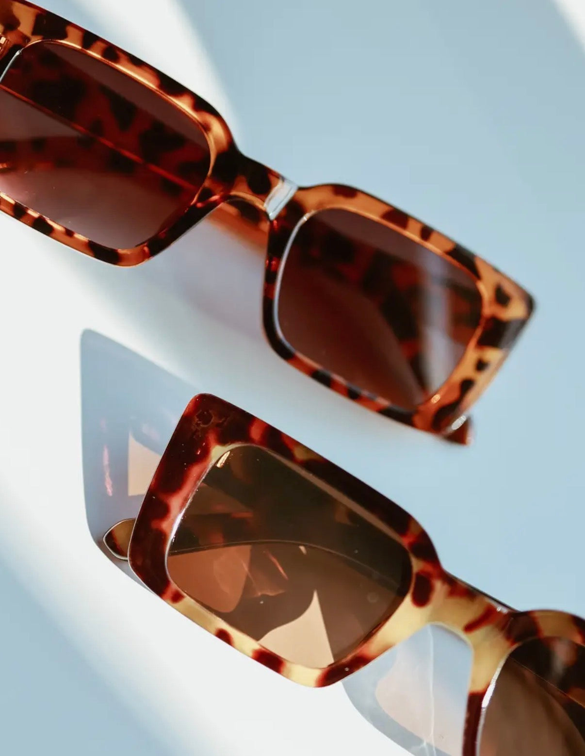 Tortoise Rectangle Sunglasses