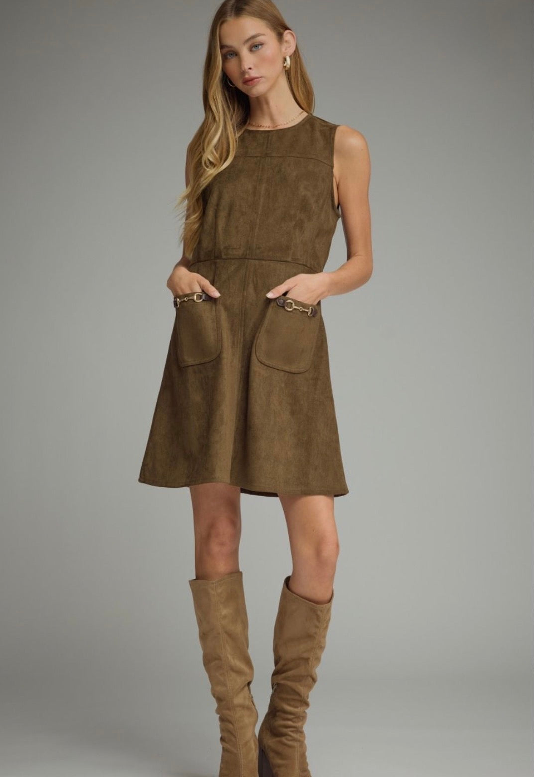 Oakley Mini Dress in Wood
