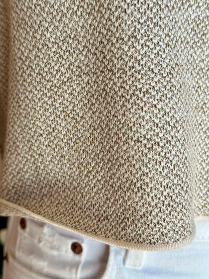 Haru top in Ecru/Taupe