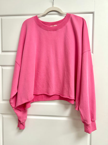 Pink Cropped Sweatshirt