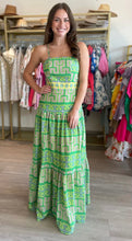 Load image into Gallery viewer, Zoe Dress in Green Aztec
