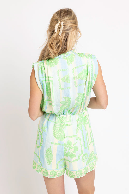 Lydia Seashell Drape Romper
