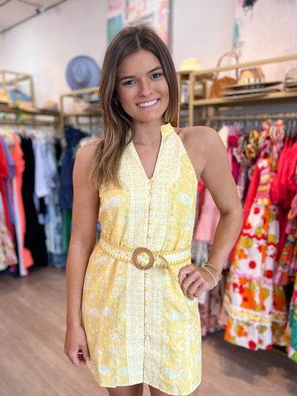 Etta Dress in Lemon