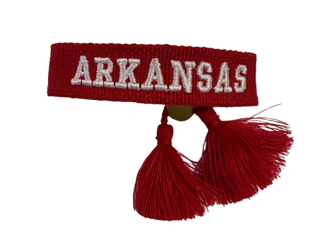 Arkansas Block Letters Bracelet