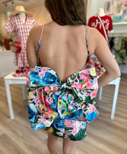 Load image into Gallery viewer, Dahlia Bow Back Dress in Printed Twill
