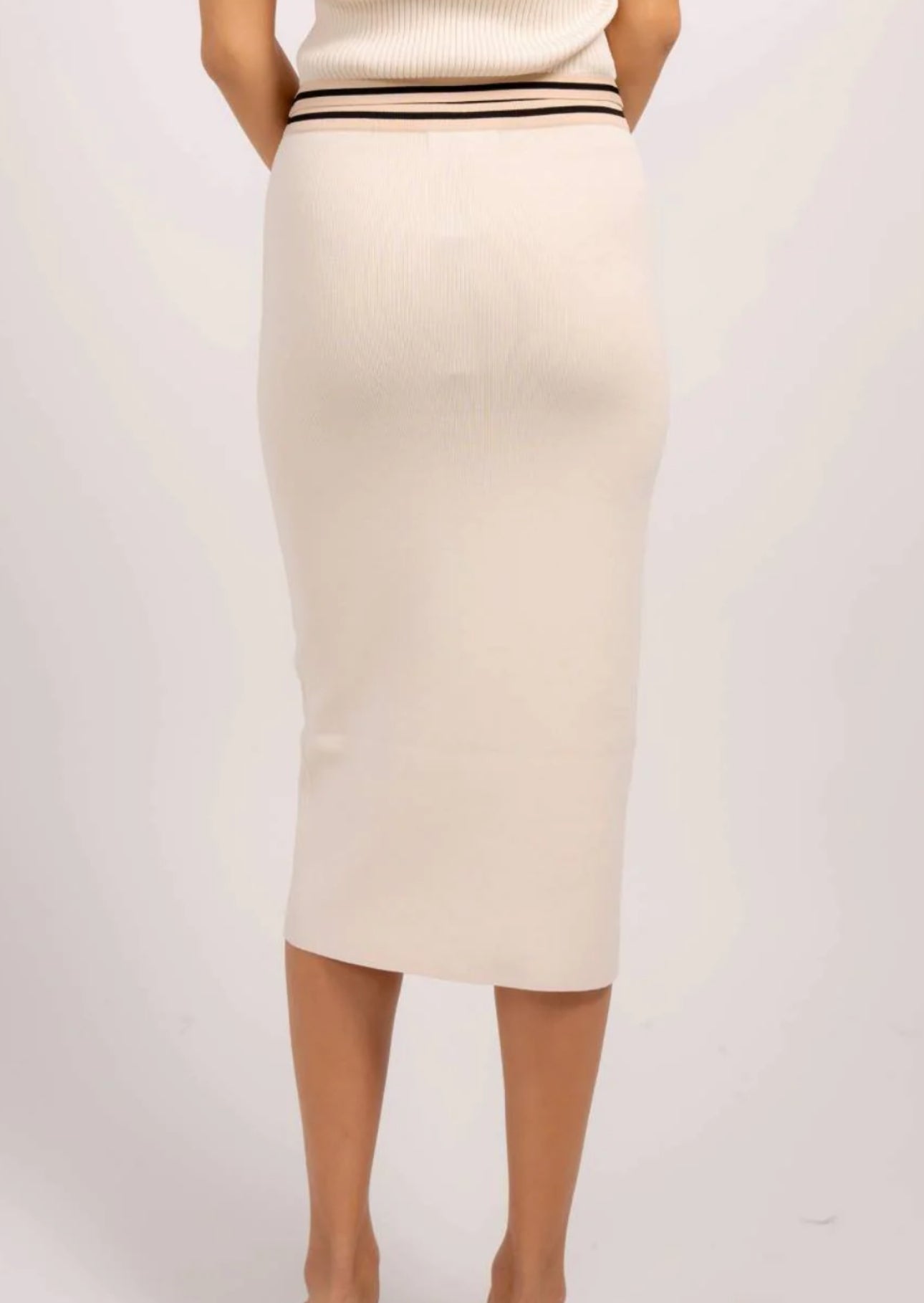FINAL SALE Zayn Front Zip Skirt in Ivory