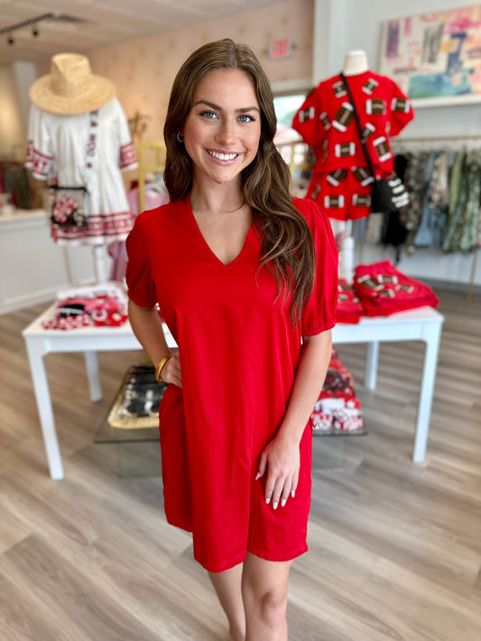 Lucia Dress in Red