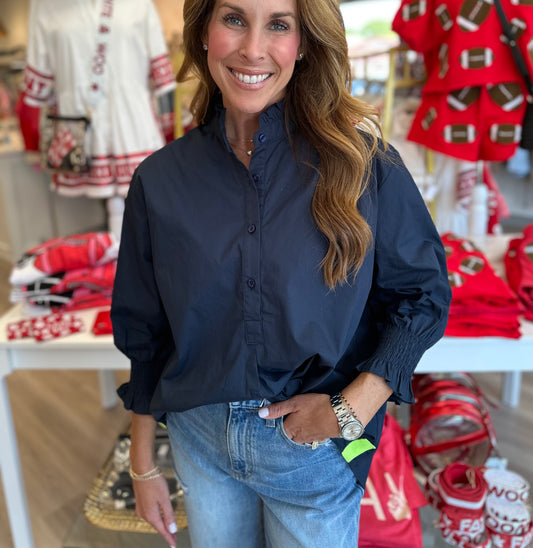 Kimberly Top in Navy