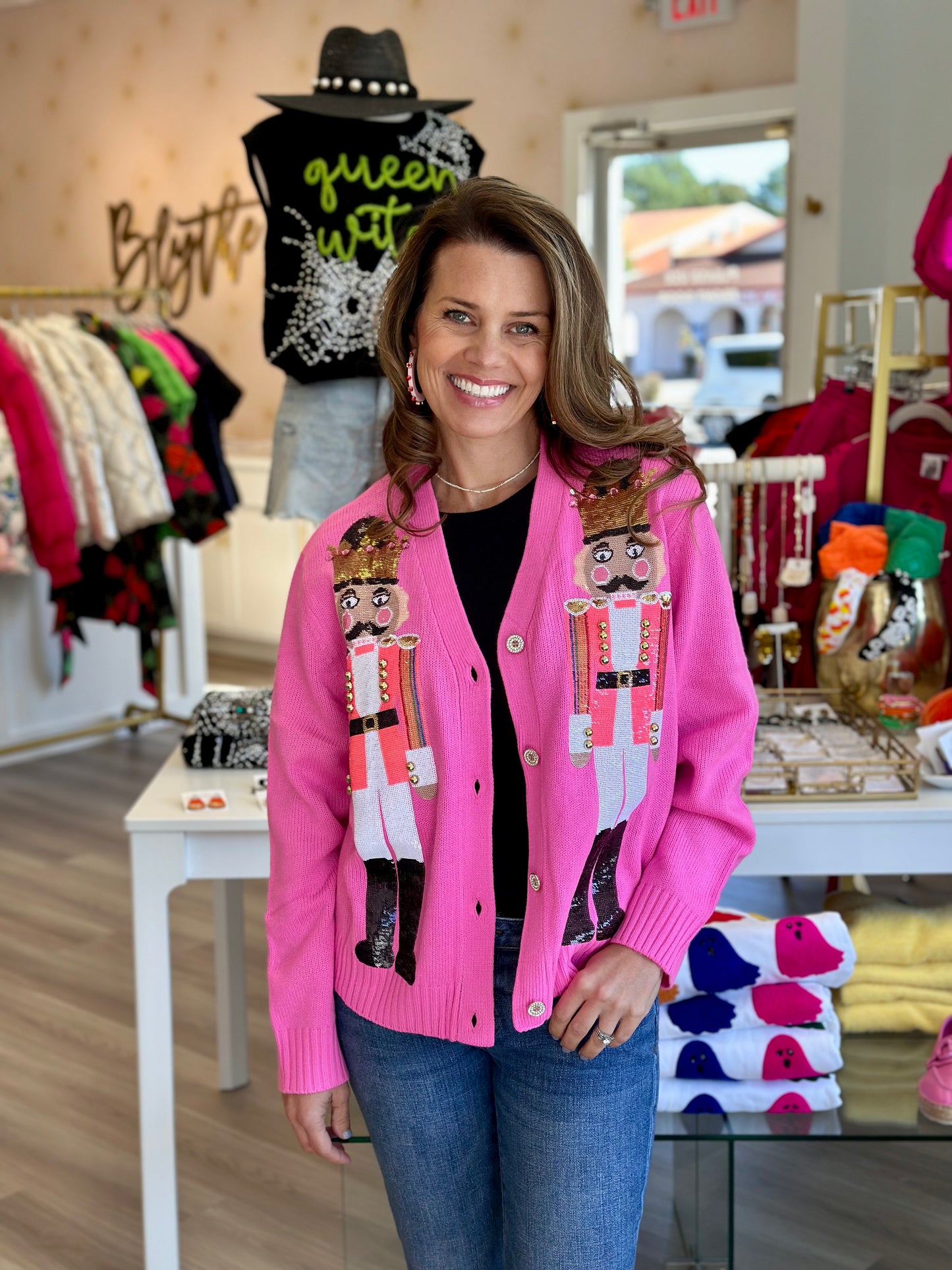 Pink Nutcracker Cardigan