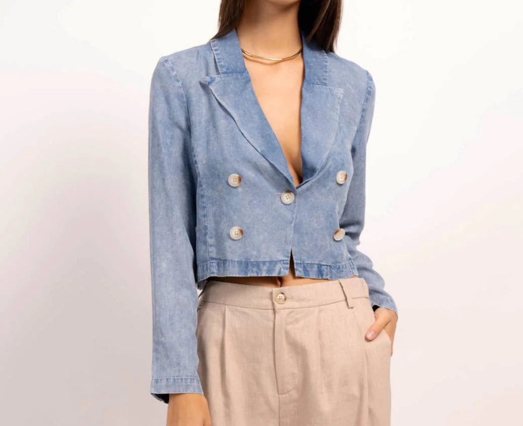 Chandler Cropped Suiting Blazer