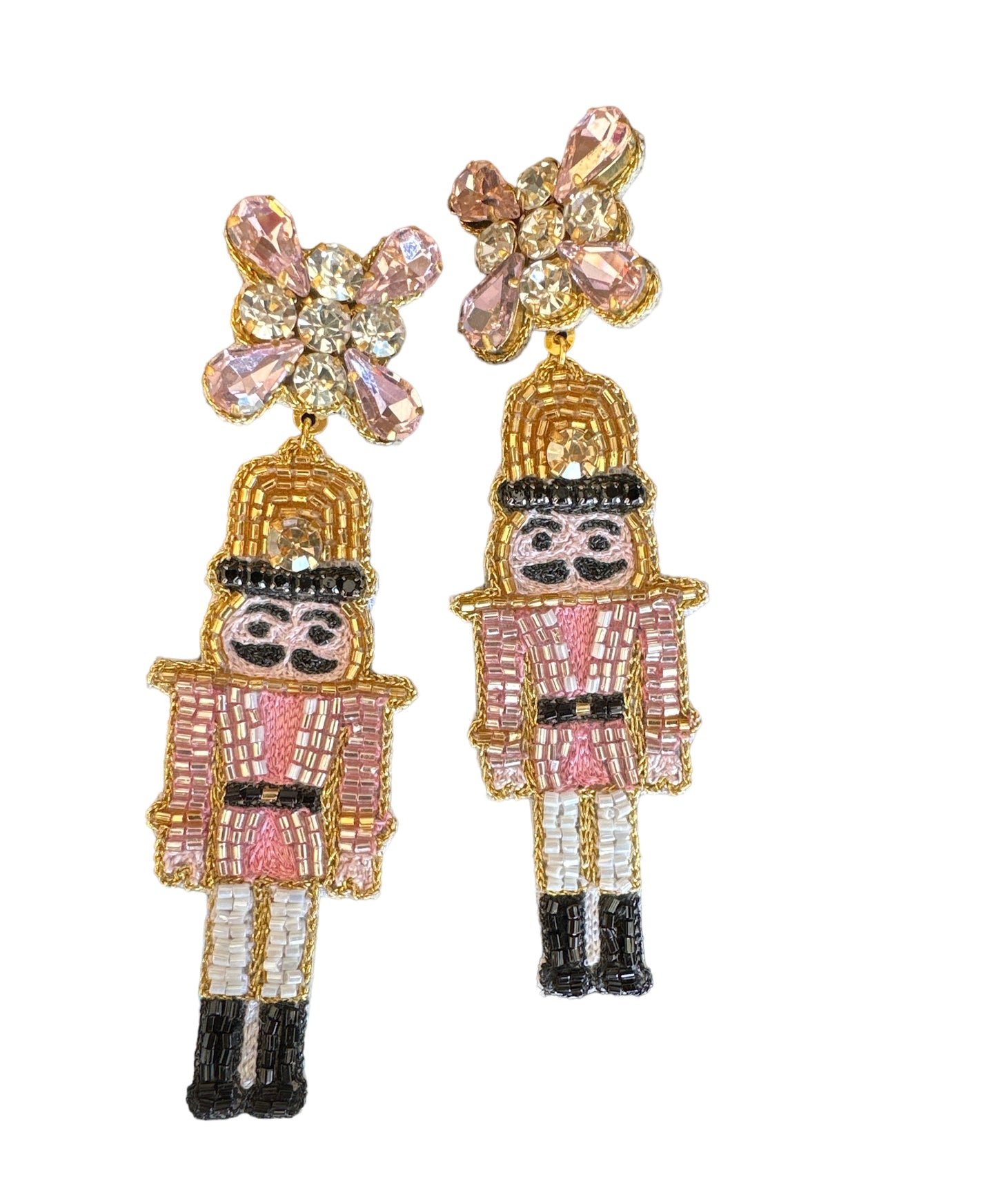 Nutcracker Earrings in Pink