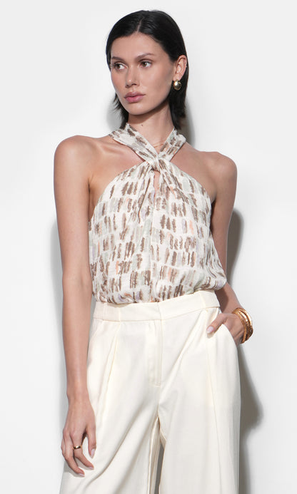 Cameron Wide Strap Halter Top