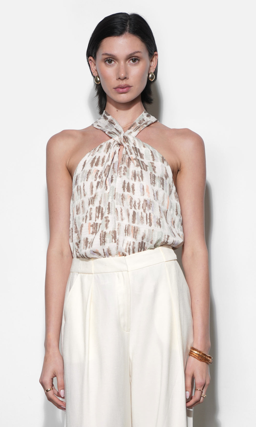 Cameron Wide Strap Halter Top