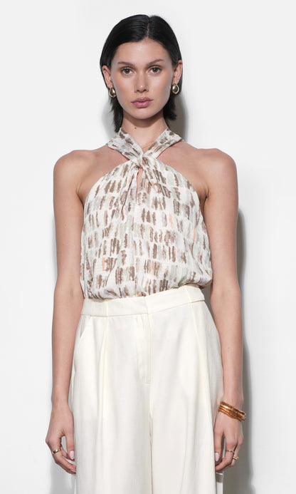 Cameron Wide Strap Halter Top