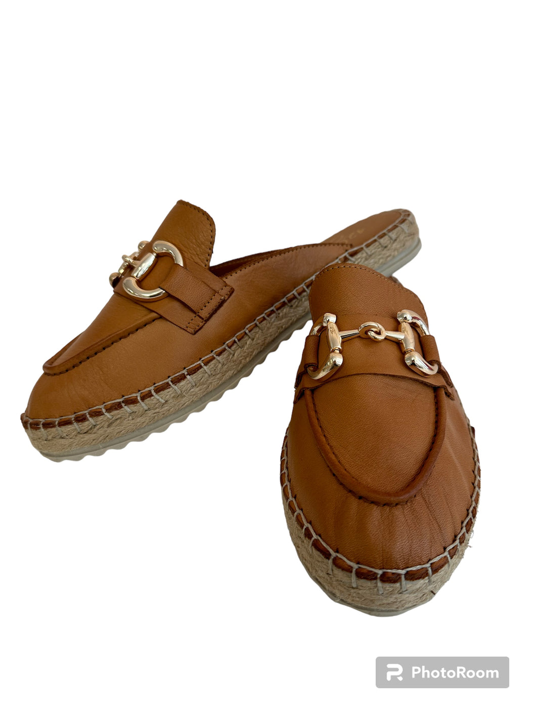 Tan Espadrille Mule