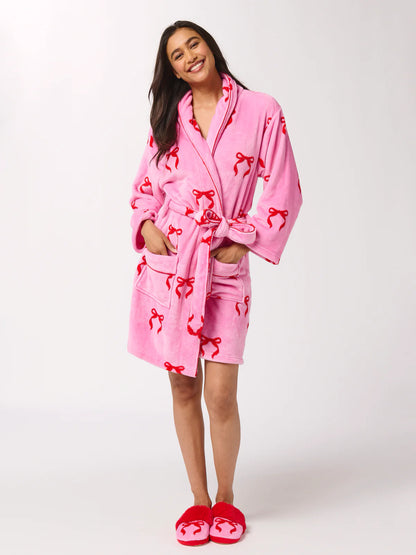 Plush Bow Robe