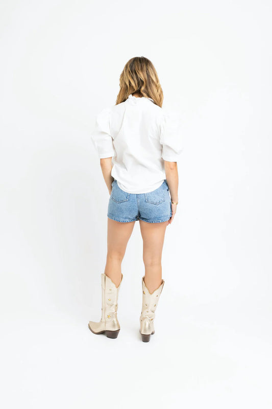 Karlie Denim Wrap Skort