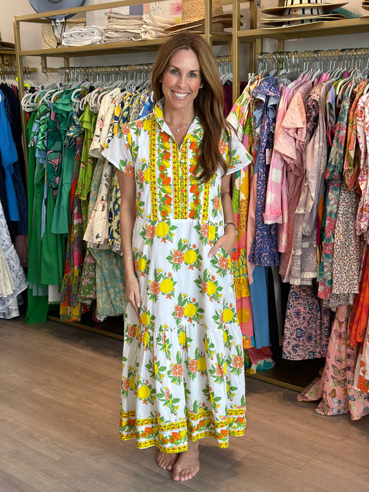 Folly Long Dress in Zesty