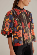 Load image into Gallery viewer, Stitched Garden Short Sleeve Blouse
