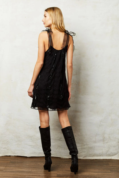 Chloe Dress in Black Pattern