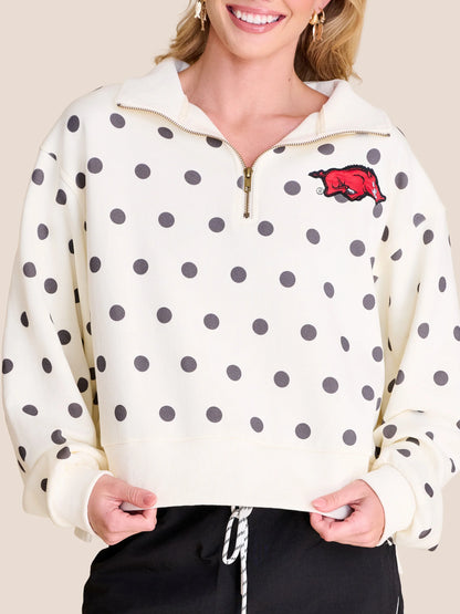 Recruit Polka Dot Arkansas Quarter Zip